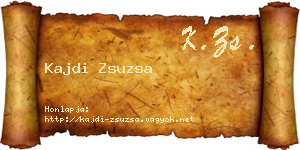 Kajdi Zsuzsa névjegykártya